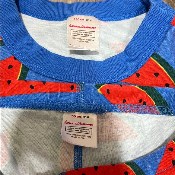 Hanna Andersson watermelon short pajama set size 130cm size 8 - Picture 12 of 12